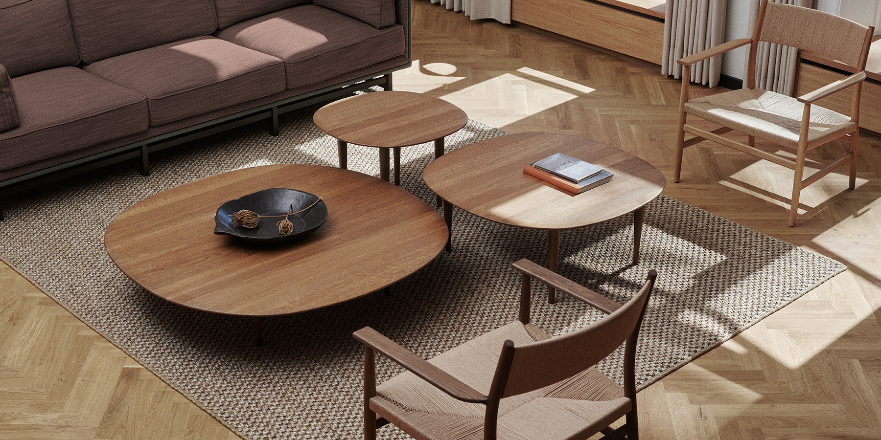 Light Oak Living Room Drinks Table Solid Wood Danish Oak Small Coffee Table 